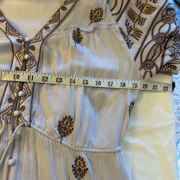 NEW FREE PEOPLE Riley Embroidered Maxi Dress Lavender‎ Purple Boho Peasant XS-M - Picture 12 of 16